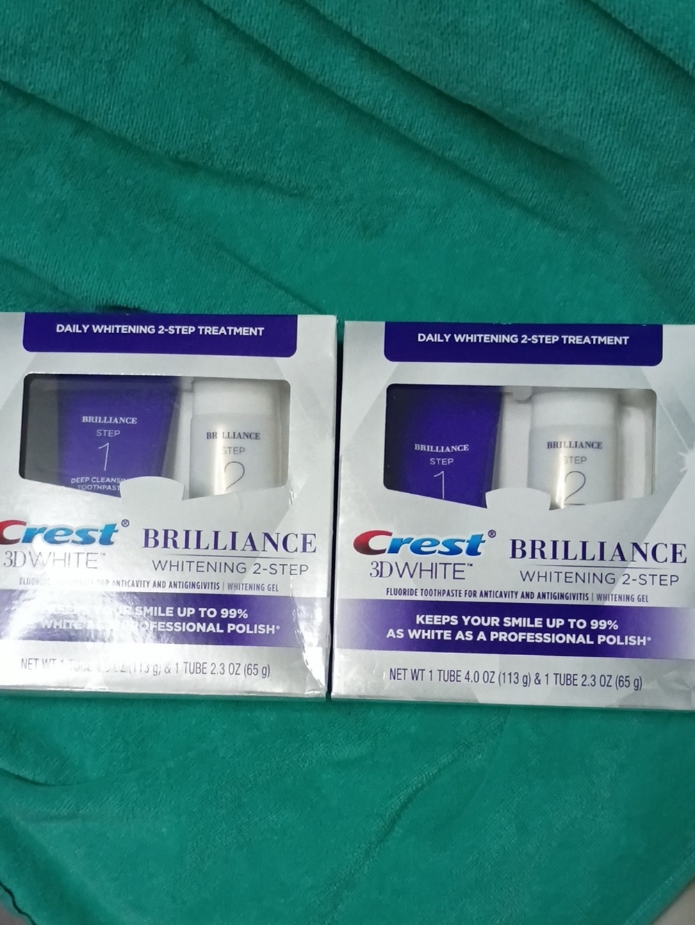 Crest Brilliance Whitening 2-Step Duo - Purple & White